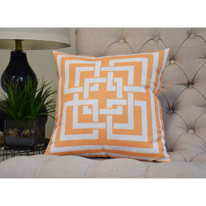 Nantucket Geometric Reversible Throw Pillow, Yellow, 20" x 20"