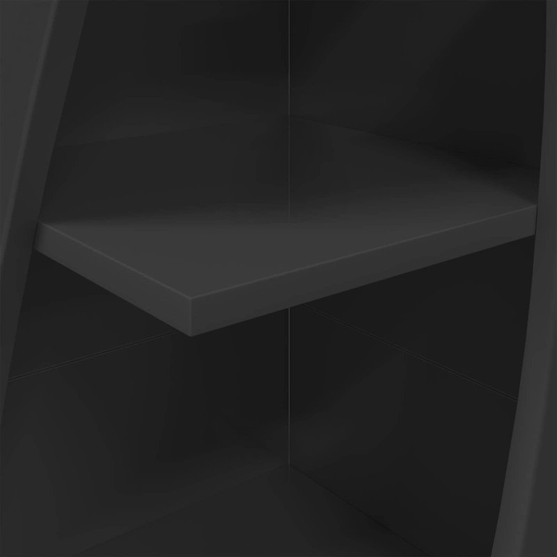140 cm H x 32 cm W Corner Bookcase, Black