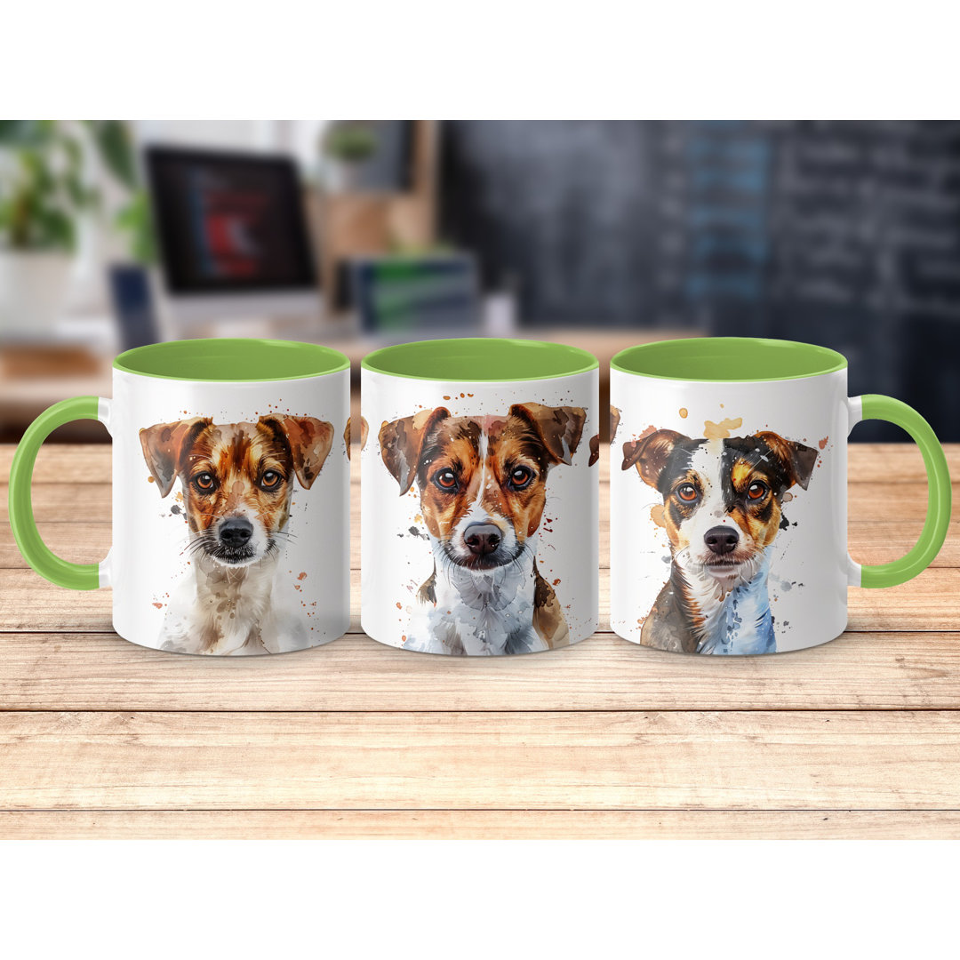 Set of 3 – Watercolor Jack Russell Terriers Design 11oz Coffee Mug
