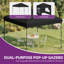 2.5 X 2.5m Waterproof Gazebo Folding Gazebo With Side Panels, Height Adjustable, Foldable Pop Up Gazebo-1498651137