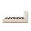 Lit tapissier en bois massif blanc Blanca-50342143