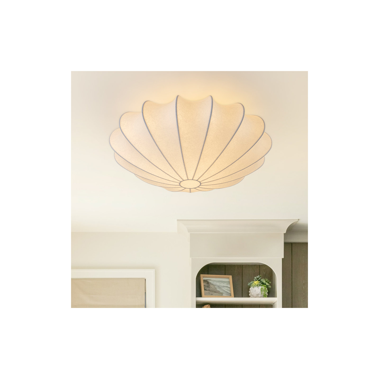Jessa Silk Flush Mount, 8.2" H x 19.7" W x 19.7" D