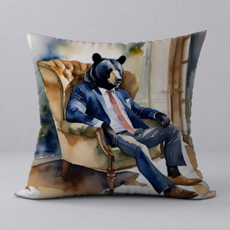 Coussin abstrait réversible Abstract