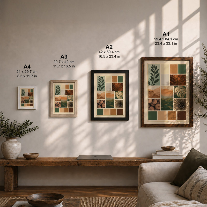 Nature's Palette Study Botanical - Framed Print, Unframed, A4 - 29.7 x 21.0 cm