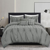 JML 7 Pieces Comforter Set Bed In A Bag, Breathable & Soft Down Alternative Comforter Set