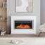 Dernaveagh ClassicLiving 122cm W Electric Fireplace with White Wooden Mantel