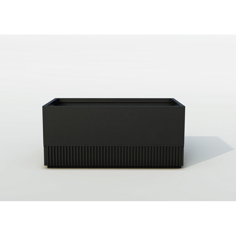  Stainless Steel Flower Box With Grooves, 16.53" H x 36.61" W x 22.83" D