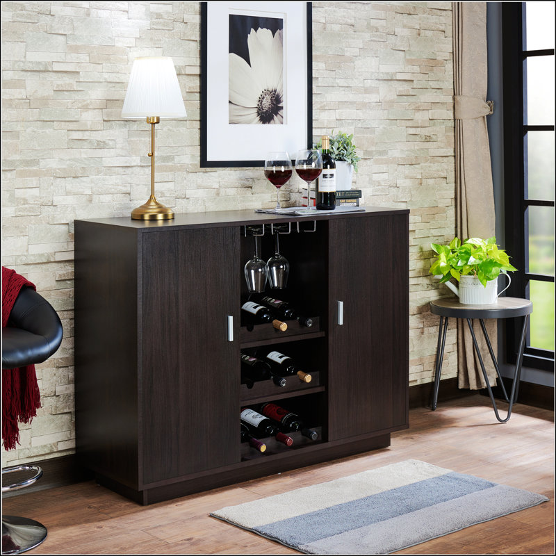 Espresso Finish Wine Cabinet