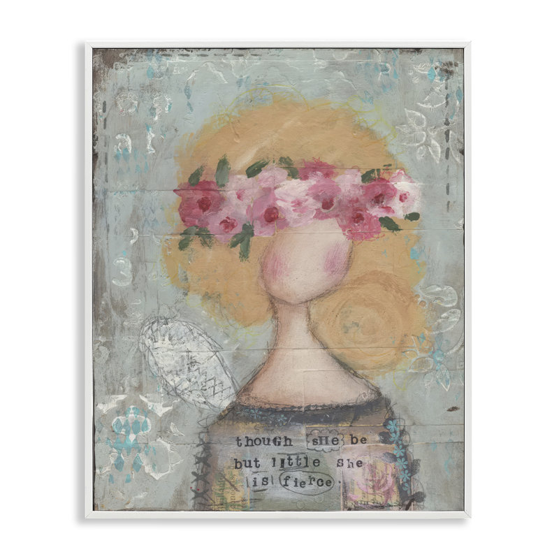 Elle est féroce, giclée inspirée, design par Cassandra Cushman, H 20 po x l 16 po