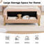 Banc de rangement en velours pour chambre à coucher, pieds dorés-1685327941
