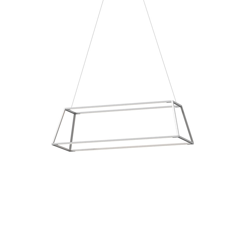 Z-Bar 4 - Light LED Pendant, Silver, 56"