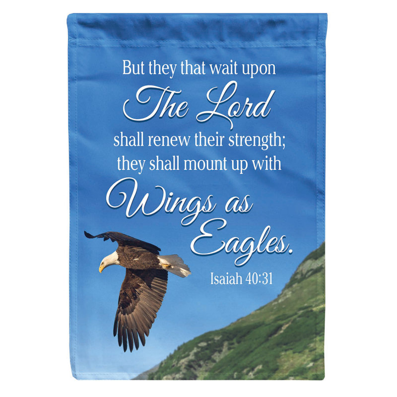Drapeau de jardin aigle en polyester 18 x 13 po Isaiah