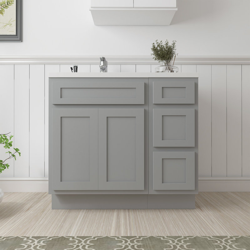 36'' Single Bathroom Vanity Base Only, Gray