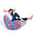 37" Graffiti Design Flocked Inflatable Lounge Chair