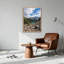 «Snowy Mountain Peaks Above Turquoise Lake», art mural-1812978948