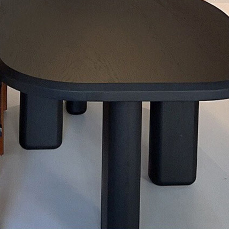 Table de salle à manger, L 41,34 po x L 86,61 po, Noir