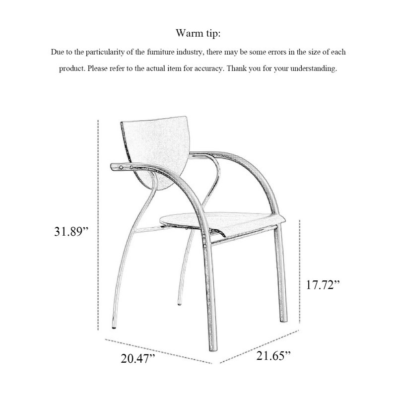 Chaise de salon moderne et minimaliste, Noir