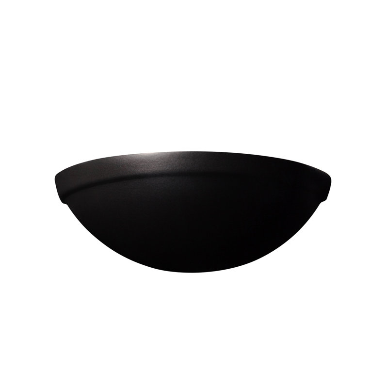 Applique murale Graysen Ambiance - quart de sphère bordée - E26, Noir mat carbone, Non, 12