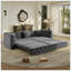 Très grand canapé-lit multifonctionnel, canapé-lit coulissant 3 en 1, canapé classique en velours 4 places avec design capitonné, comprend 3 coussins décoratifs, convient aux appartements et aux salons-987376246