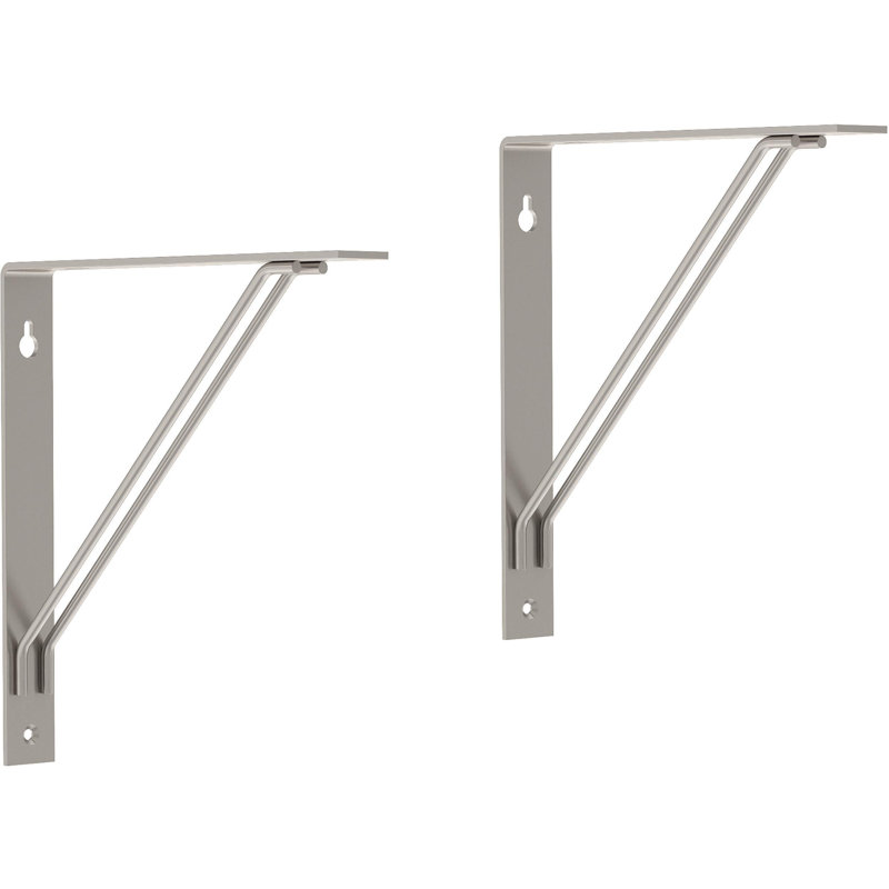 Double Wire Shelf Brackets, Nickel