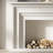 White Solid Wood Freestanding Fireplace