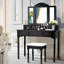 Ensemble de coiffeuse avec tabouret et miroir-677264411