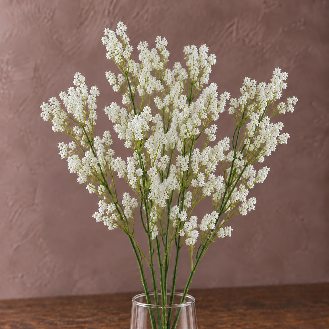Leaf Pack Of 6 X 65Cm Artificial Gypsophilia Spray, White - Image 4