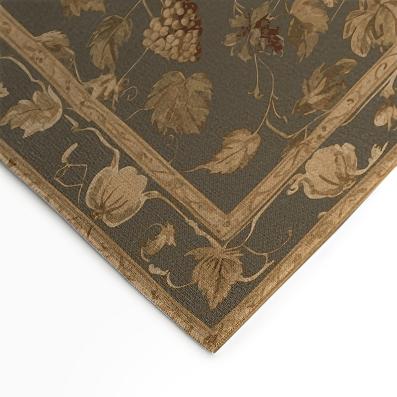 Tapis d'intérieur et d'extérieur brun français, Rectangle 9 pi x 12 pi
