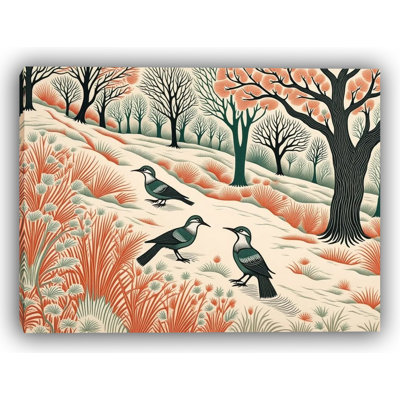 Whispering Woods - Oiseaux qui marchent dans une forêt d'automne