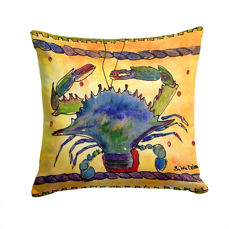 Coussin intérieur/extérieur bleu/beige crab