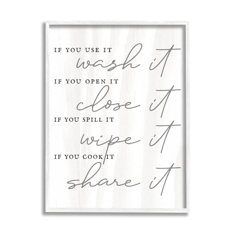 «Witty Rustic Kitchen Rules», citation de calligraphie, Plaque murale, L 16 po x H 16 po