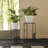 Set Of 2 Black Metal Wire Rectangular Nesting Planter Stand