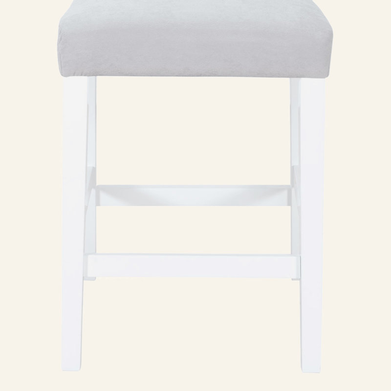 TABOURET ARIYA GRIS FONCÉ, Blanc, Gris