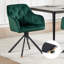 49.8cm H Velvet Upholstered Metal Armchair-122056786