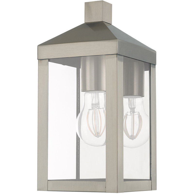 Lantern Head, 10.5" H x 5" W x 5" D, Brushed Nickel