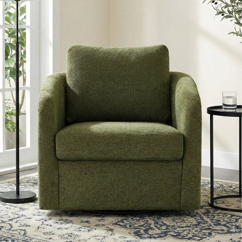Fauteuil pivotant rembourré 33 po, Vert