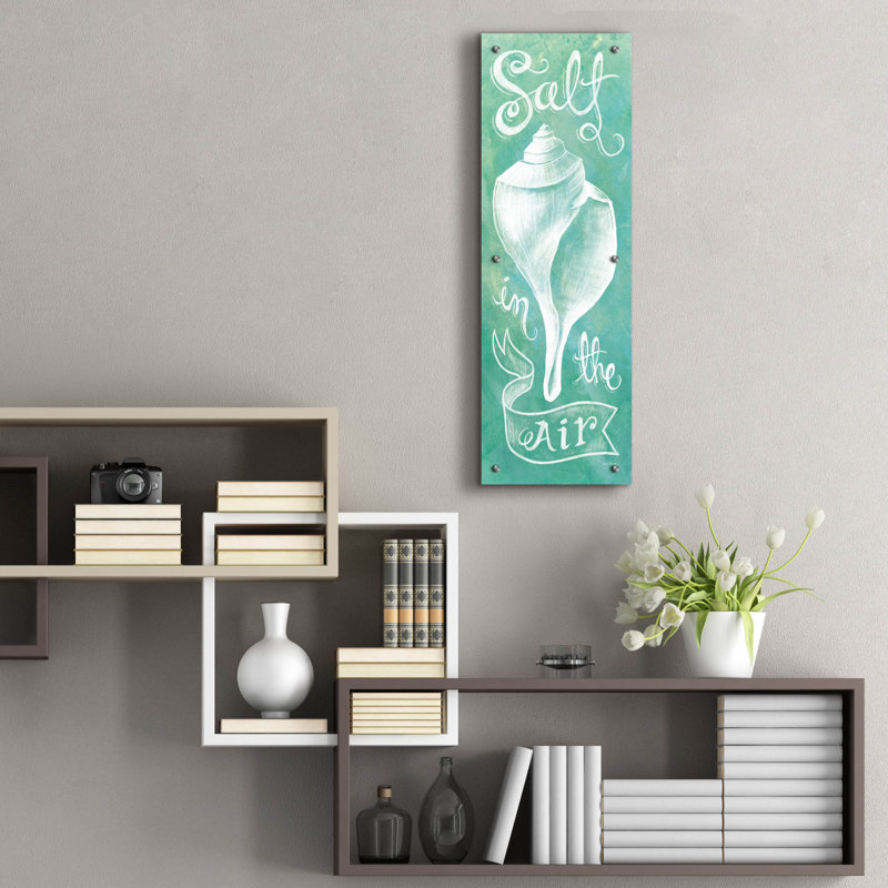 Art mural en verre «Seashell» par Mary Urban, H 36 po x l 12 po