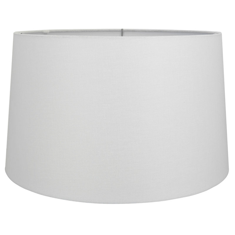 Abat-jour empire en lin 10 po H, Blanc