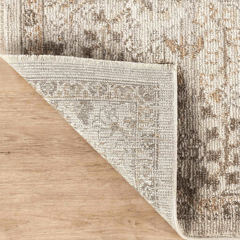 bani Rugs EVE140A Evelyn Vintage-Inspired Cream Taupe Area Rug, Rectangle 4' x 6'5"