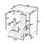 Meuble-lavabo en bois 24 po avec lavabo, poignées, tiroirs et porte 24 po -390195987