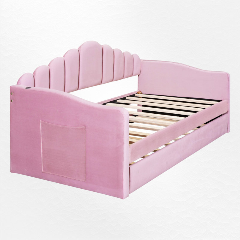 Telma Upholstered Daybed, Pink