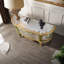 Buffet européen de style demi-cercle peint