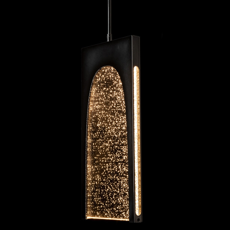 Cypress LED Single Rectangle Pendant, Ink