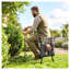 Genouillère de jardin pliable et siège avec pochette à outils Outsunny, gris