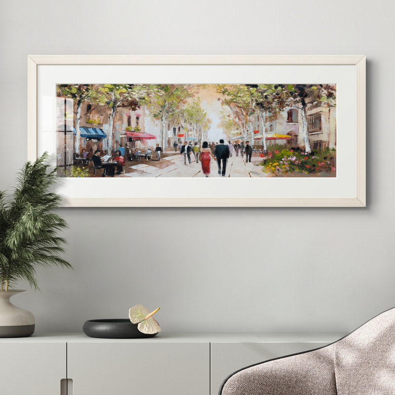 Peinture sur papier encadrée