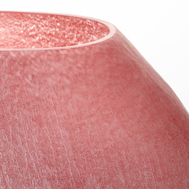 Charming Pink Ceramic Bouquet Vase 13.5" H Contemporary Decor
