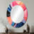 Geometric soft colors patterns V - Modern Oval Wall Mirror-375152439