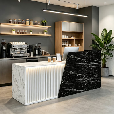 Bureau de réception moderne avec comptoir verrouillable