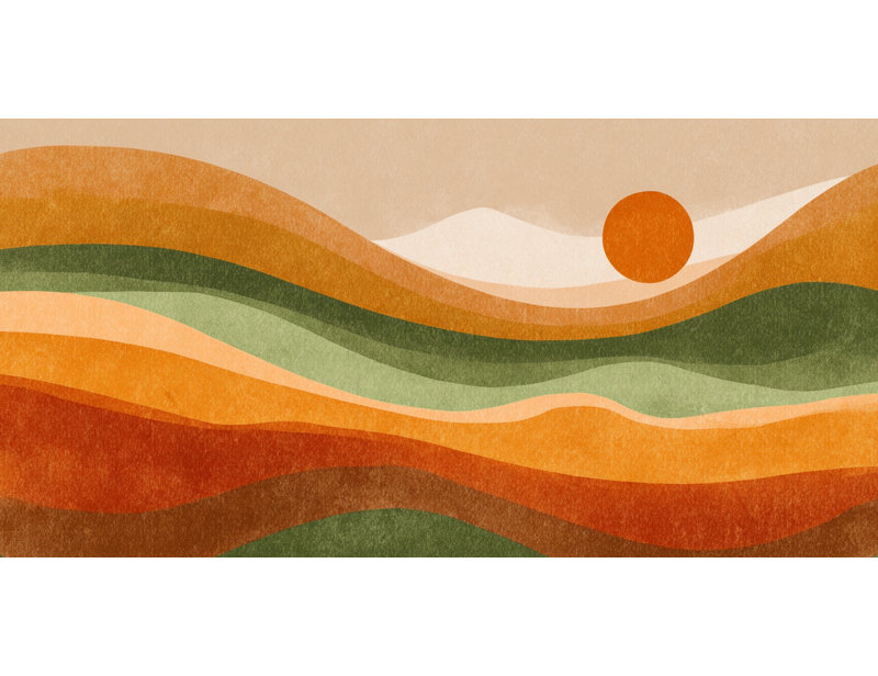 Art mural sur toile Golden Valley, H 27,5 po x l 55 po