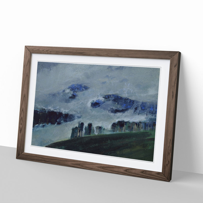 Forest Vol.4 by Mikalojus Konstantinas - Picture Frame Painting, Walnut Framed, 27cm H x 36cm W x 2cm D